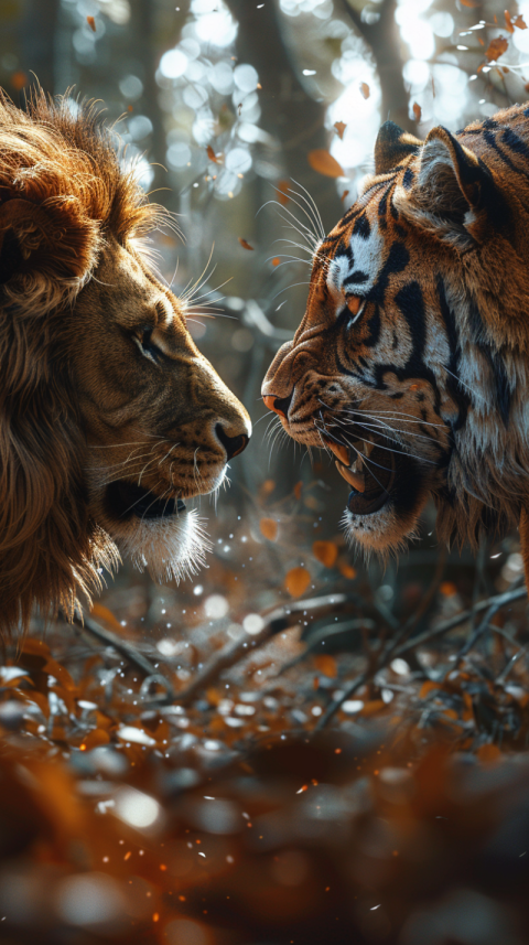 Chitrmela lion and tiger fighting in the forest photorealistic 8 091ea7e9 4c06 4e39 acc9 a9039344fe4d 2