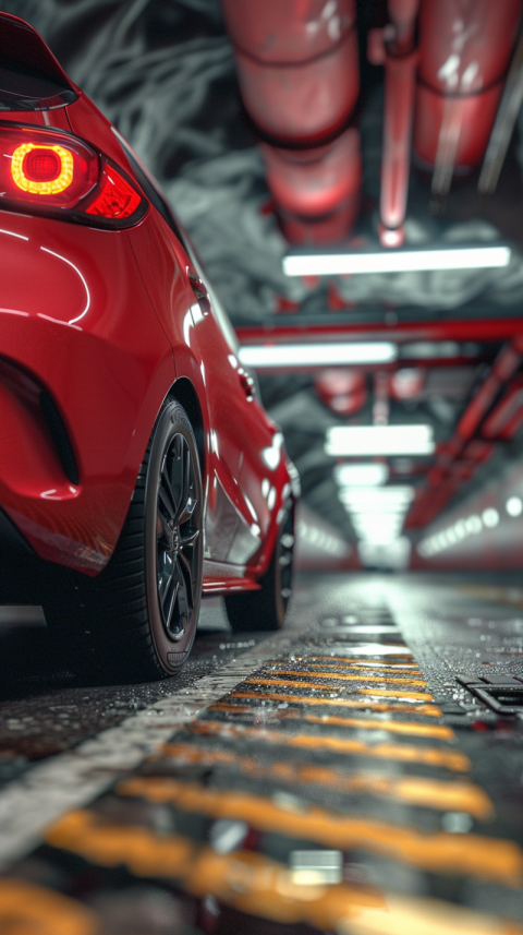 Chitrmela uderground parking fish eye effect hatchback car on fo 5781a89d 11f3 4da8 ab40 5424fca284e6 2