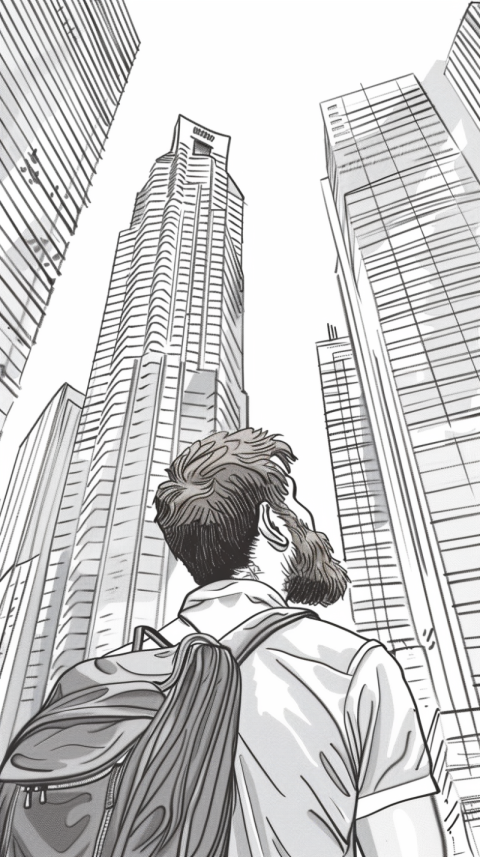 Chitrmela simple storyboard sketch cartoon style of a skyscraper 52391687 3db3 423c b36f 06bafafd4266 2