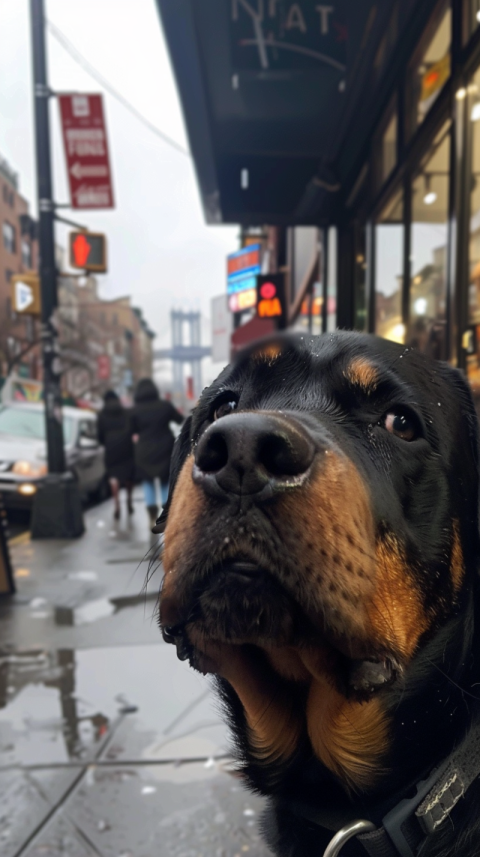 Chitrmela phone photo of a Rottweiler outside of a corner store  ab057447 243e 45aa a0ee 87fe10c4b15f 2