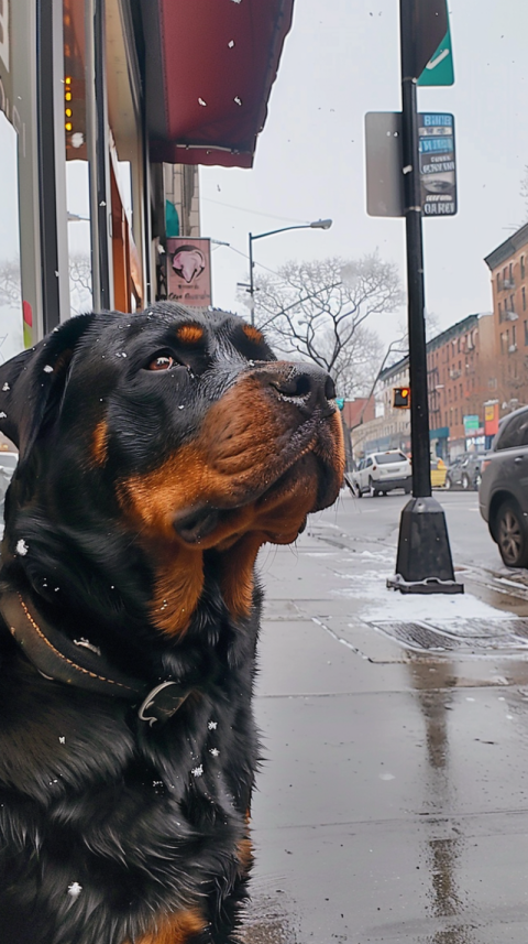 Chitrmela phone photo of a Rottweiler outside of a corner store  ab057447 243e 45aa a0ee 87fe10c4b15f 3