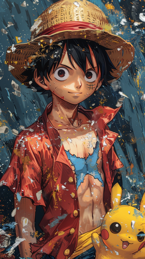 Chitrmela Luffy and pikachu and Saitama comic the super hero  in 6f0fa187 b48e 417a a17f 5bb677c72add 2