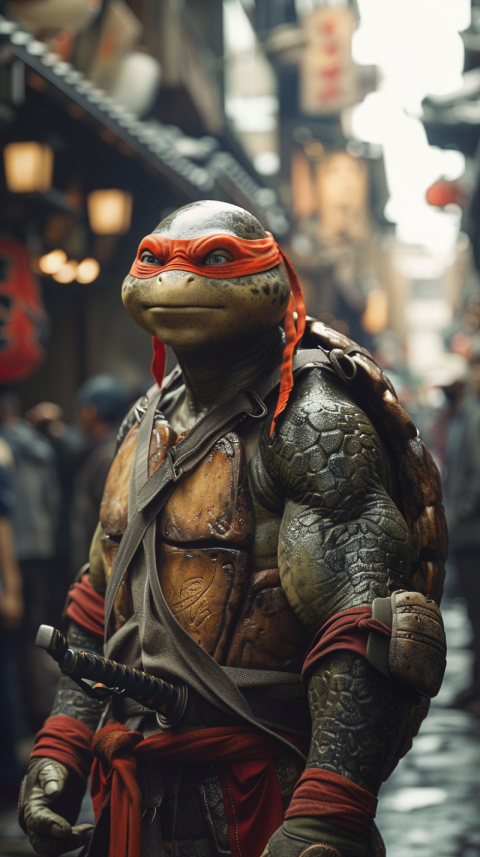 Chitrmela A 1990s TMNT with traditional ancient Japanese black a 2131b995 5033 4a2e bced c21dbeb15217 0