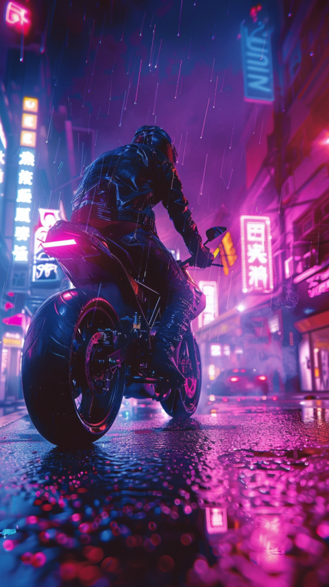 Chitrmela hotline Miami inspired synthwave biker character at ni 78174c18 4dae 41fc b51e 72a0b408739c 0