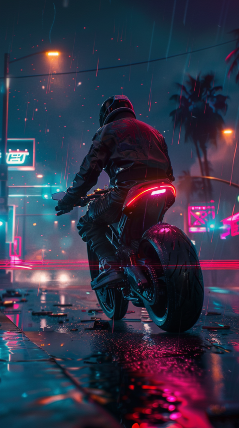 Chitrmela hotline Miami inspired synthwave biker character at ni 78174c18 4dae 41fc b51e 72a0b408739c 1