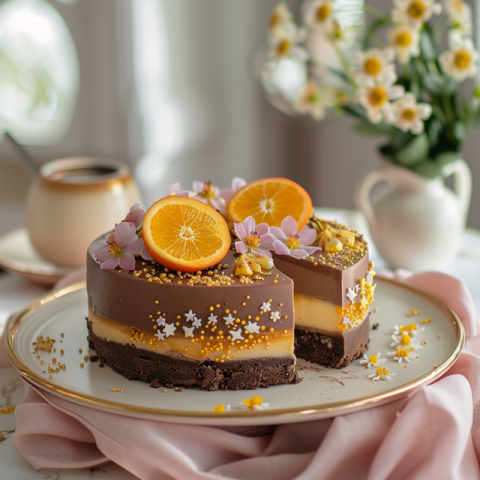 Chitrmela a chocolate cheese cake with bottom crust an orange an cef56bbb c02f 4e88 b5ea 99b4725da8bf 1