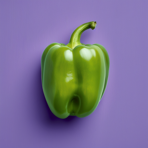 Chitrmela fresh green pepper over a solid violet background e2008f77 5fc4 4bda a74a c2b070c62810 0