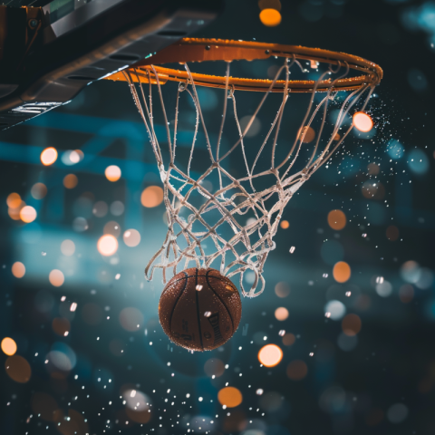 Chitrmela A basketball going into the basket  Background is a su 1eb30a06 e6e2 4943 a57f f8341098b30a 1