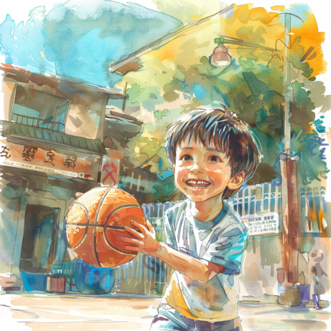 Chitrmela a lovey Chinese boy in bule t shirt palying basketball e6821e69 0375 445d a604 ecc2660c674d 3