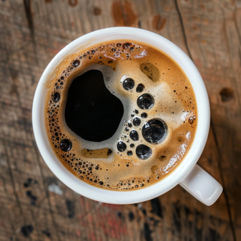 Chitrmela coffee cup seen from above with black coffee with fine f50bab7f 740e 4750 aff9 1db25a07c443 2