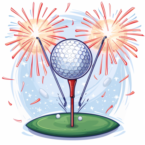 Chitrmela Celebration symbol in fusion with golf cartoon style w c28ef670 b076 429c a505 88ea3fbc343d 2