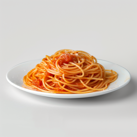 Chitrmela a realistic side view photo of plate of spaghetti on a 68da032c 1d46 463e 9834 595998e4a67d 2