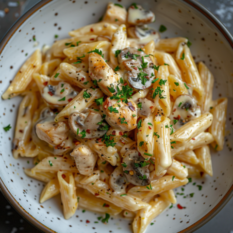 Chitrmela a small serve of alfredo penne with chicken and mushro 721d6042 4999 42d4 a160 3e63e504fade 1