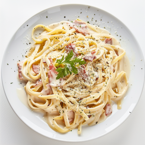 Chitrmela image of pasta carbonara for restaurant menu on white  24819669 79a4 4862 8f89 56b55e82b544 2