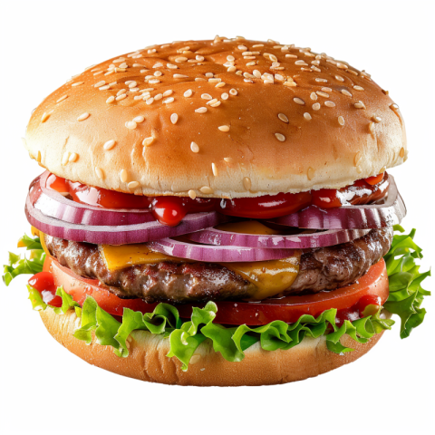 Chitrmela PNG of a Hamburger isolated on a white background Stu 15d349d0 7315 4f1d 865d 86b034bd4ae4 1