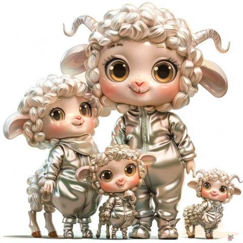 Chitrmela Clip art a humanoid cute Sheep family characters that  004d8510 4a54 45c9 ab3a 001e298baebb 0