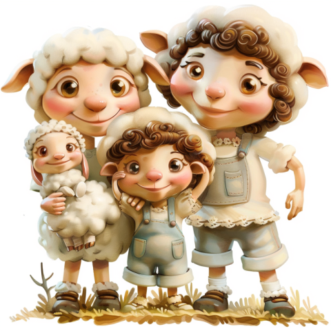 Chitrmela Clip art a humanoid cute Sheep family characters that  004d8510 4a54 45c9 ab3a 001e298baebb 3