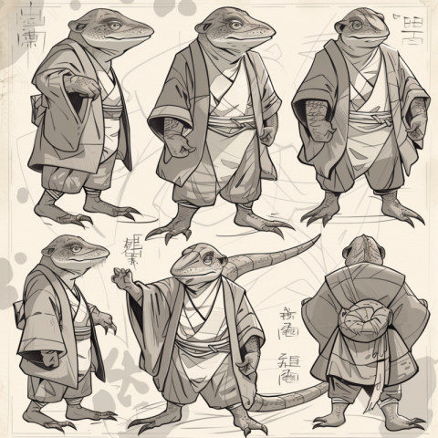 Chitrmela character design sheet full body of a cartoonish Japan 5dc2e765 c573 40da 86e5 ee8591ee154c 2