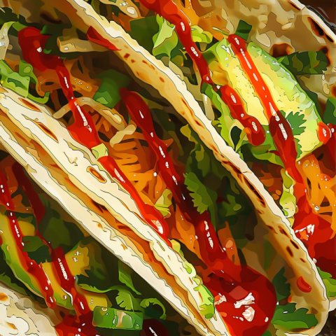 Chitrmela Photorealistic Close up of a Veggie Taco with extra ho 0e94b9f7 f899 4b8d b6f5 15745468b0e2 3