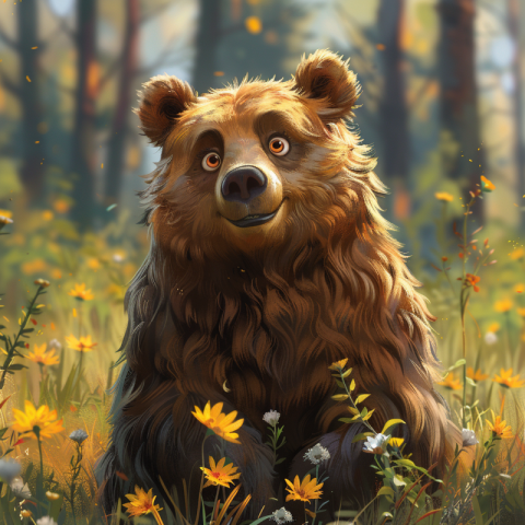 Chitrmela bear animation character forest background   stylize 7 388781be 1e5e 484b 8c21 72fce0a54b54 0