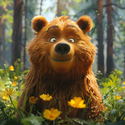 Chitrmela bear animation character forest background   stylize 7 388781be 1e5e 484b 8c21 72fce0a54b54 1