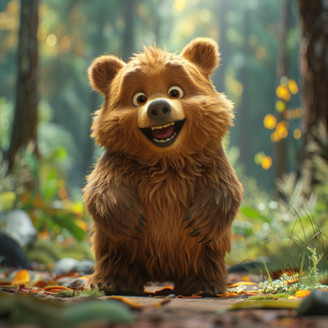 Chitrmela bear animation character forest background   stylize 7 388781be 1e5e 484b 8c21 72fce0a54b54 3