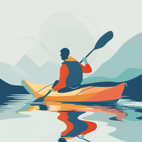 Chitrmela flat vector illustration of man paddling conceptual UI 3b3c4c0d b899 4635 ad03 aa3a50e097f7 0