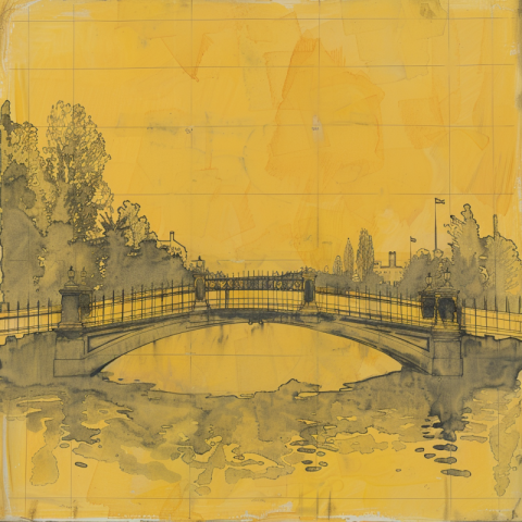 Chitrmela sketch of the lido bridge over yellow tracing paper    26055467 d2c9 4e78 85d1 48ad71bd41cc 0