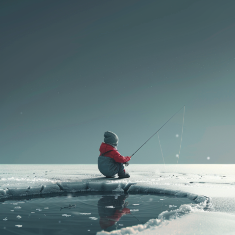 Chitrmela hyper realistic child fishing on the ice hole lake lig c268f2c0 353e 40fa 98cf a33689e20af8 1