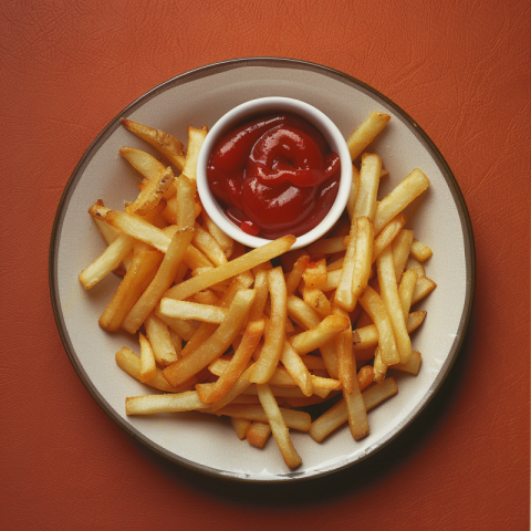 Chitrmela many small french fries on a small white plate with ke 2156e368 4472 461e af49 1194067470ab 3