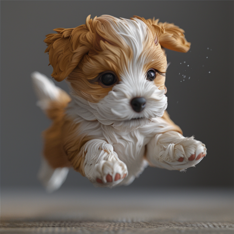 Chitrmela a puppy jumping pose in 3D rendering blind box toy pix b9c3f305 6211 4871 8889 5d286525ab94 1