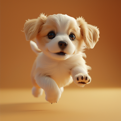 Chitrmela a puppy jumping pose in 3D rendering blind box toy pix b9c3f305 6211 4871 8889 5d286525ab94 2