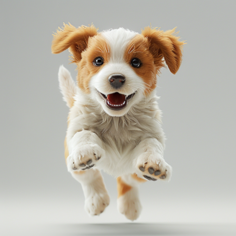 Chitrmela a puppy jumping pose in 3D rendering blind box toy pix b9c3f305 6211 4871 8889 5d286525ab94 3