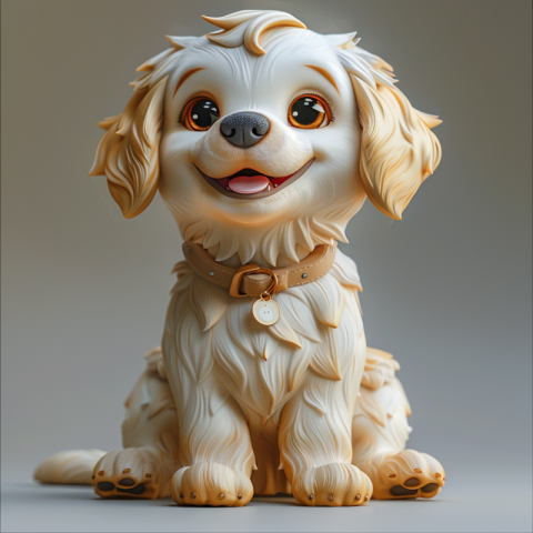 Chitrmela create a 3D fantasy puppy sitting on a pure white back 1aa40d08 0871 412a 84f1 74e52406ca89 2