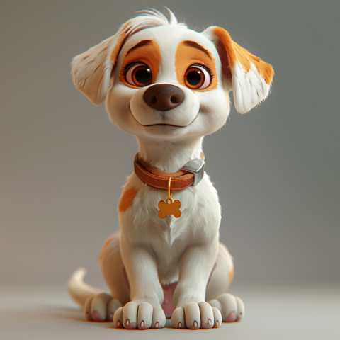 Chitrmela create a 3D fantasy puppy sitting on a pure white backgr 815f6a42 1df0 4cf6 91ad 22a68d4ed400