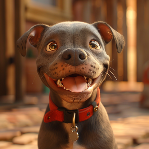 Chitrmela pitbull smiling character in a scene from pixar disney 3 a2aa91e0 d3c9 4970 97ee 2a576cbc7087