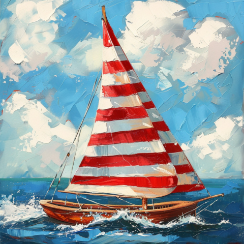 Chitrmela Sailboat red and white striped canvas sailing strong w 37e49338 7f16 4e93 9a38 0c833f4f2279 1