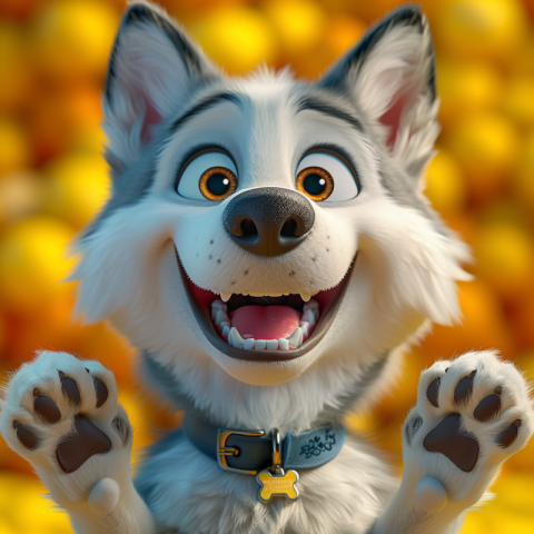 Chitrmela poster Pixar style a cute Husky Siberian smiling showi 6e28f6bc badd 4be3 bc4a 943e6f68edea 0