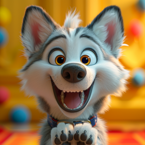 Chitrmela poster Pixar style a cute Husky Siberian smiling showi 6e28f6bc badd 4be3 bc4a 943e6f68edea 2