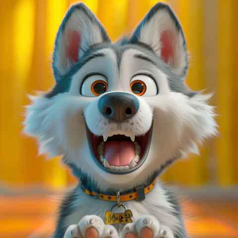 Chitrmela poster Pixar style a cute Husky Siberian smiling showi 6e28f6bc badd 4be3 bc4a 943e6f68edea 3