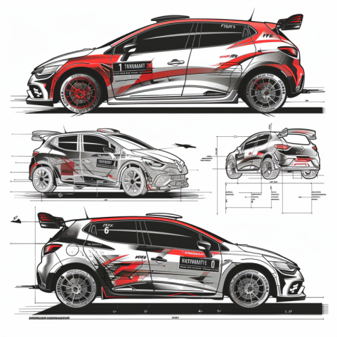 Chitrmela design blueprint for hot hatch rally car renault clio  d475cbc1 10f2 470a a456 59a2d75f4b9a 1