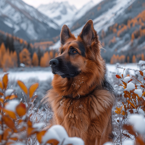 Chitrmela a German Shepher in a snowy mountains   stylize 750 0ff73308 cf7e 4a95 9500 184dcdccb10c 0