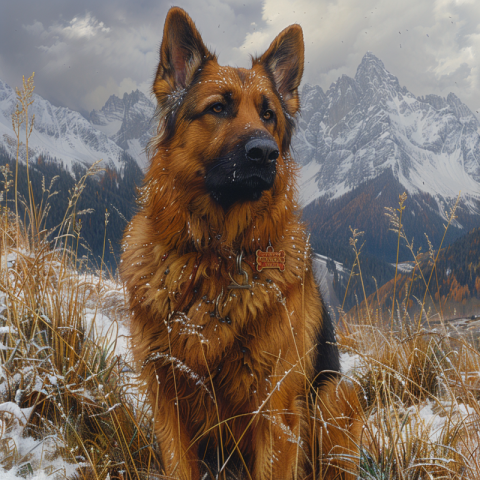 Chitrmela a German Shepher in a snowy mountains   stylize 750 0ff73308 cf7e 4a95 9500 184dcdccb10c 2