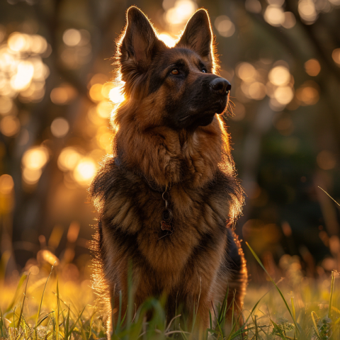 Chitrmela A loyal German Shepherd standing proudly with a confid 70e13177 ab1b 4f6e 9194 d3c11af16fed 0