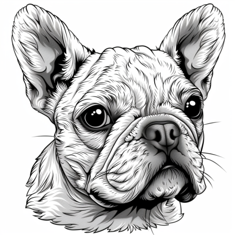 Chitrmela bulldog face in a vector style coloring book page styl 860fb7bd 6f0d 4708 8ec9 8529f3657292 0