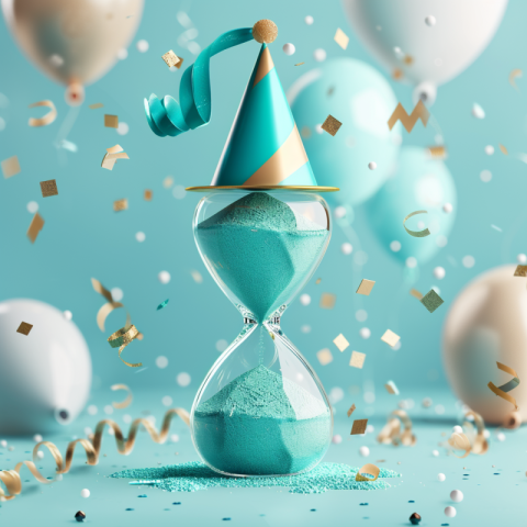 Chitrmela hourglass with turquoise sand in it a turquoise party  d5737b95 7613 4e07 91a7 7394224f5c1a 3