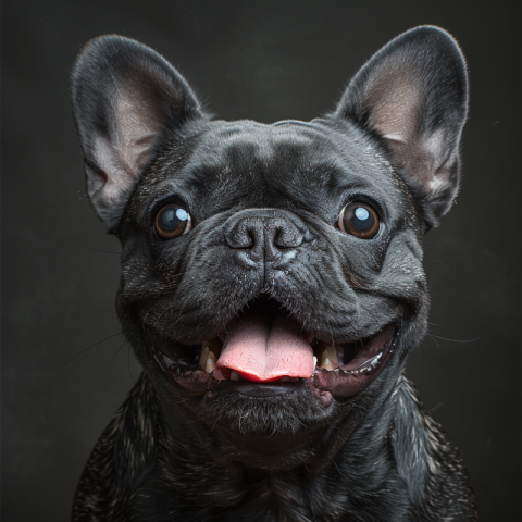 Chitrmela portrait of smiling french bull dog in the style of fa 0e9d8327 3e9d 43d7 b47d 5ae34eaabcb3 0