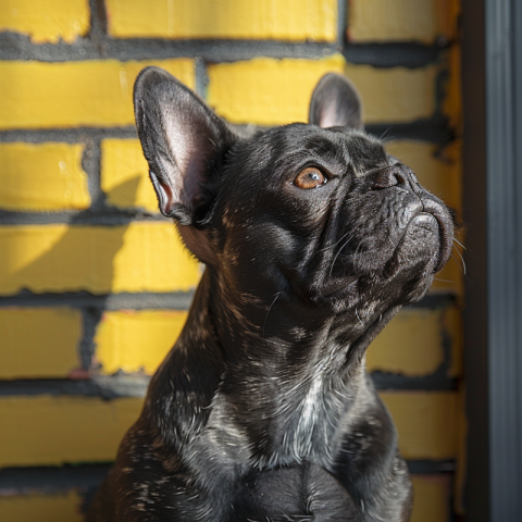 Chitrmela portrait of smiling french bull dog in the style of fa 0e9d8327 3e9d 43d7 b47d 5ae34eaabcb3 3