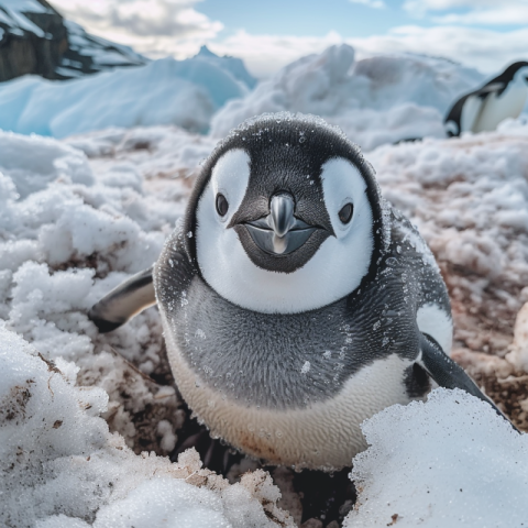 Chitrmela close up photo penguin on snow mountain   stylize 250 0709dfe6 4c59 4912 921d fa0c3bc2d9f0 0