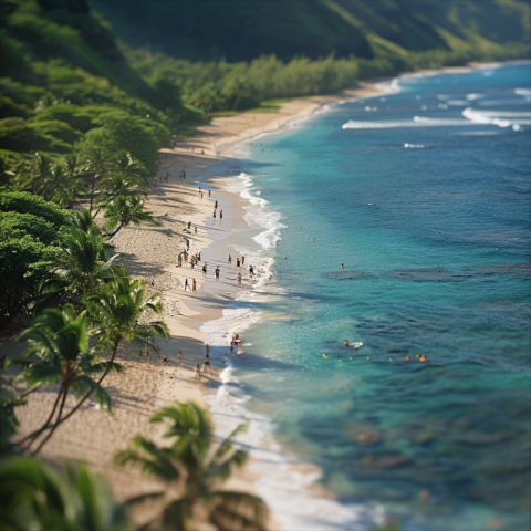 Chitrmela a beach in Hawaii lots of sand facing ocean ocean leve ede90f81 839d 4360 9b21 942f4e5b7b08 2